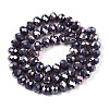 Electroplate Glass Beads Strands EGLA-A044-P8mm-B11-3