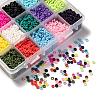 15 Colors Handmade Polymer Clay Beads CLAY-JP0001-04-4mm-4