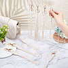 Cotton Knitting Tassel with Wood Beads Keychains KEYC-WH0018-78-3