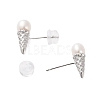 925 Sterling Silver Studs Earring EJEW-H002-22P-2