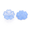Transparent Frosted Acrylic Bead Caps MACR-S371-04A-2