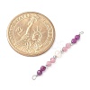 Faceted Round Natural Ruby & Pink Tourmaline & Potato Natural Cultured Freshwater Pearl Beaded Connector Charms PALLOY-JF03532-09-4