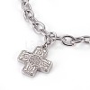 Tarnish Resistant 304 Stainless Steel Charm Bracelets BJEW-O169-04-3