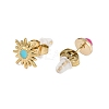 304 Stainless Steel Rhinestone Stone Dyeing Stud Earrings EJEW-S224-04G-01-3