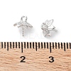 Rhodium Plated 925 Sterling Silver Peg Bails Pin Charms STER-P050-08P-3