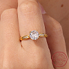 Clear Cubic Zirconia Diamond Finger Ring MS4914-4-2