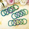 3Pcs 3 Size Synthetic Imperial Jasper Round Beaded Stretch Bracelets Set BJEW-SW00064-31-3