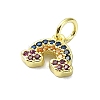 Brass Micro Pave Colorful Cubic Zirconia Pendants KK-H475-12G-2