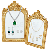 2Pcs 2 Styles Arch Shape Resin & Velvet Photo Frame Necklace Display Stands NDIS-GW0001-01-1