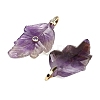 Natural Amethyst Pendants G-K372-06G-A03-2