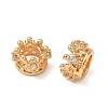 SHEGRACE Brass Micro Pave Clear Cubic Zirconia European Beads XGRQ4G529-685G-2