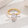 Elegant European and American Copper Zircon Oval Dove Egg Ring. MM3705-1-1