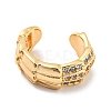 Real 14K Gold Plated Brass with Cubic Zirconia Cuff Earrings EJEW-M232-01B-G-2