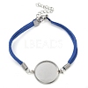 Faux Suede Double Cord Bracelet Making STAS-M084-10P-03-1
