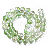 Transparent Spray Painted Glass Bead Strands X-GLAA-N035-03D-B02-2