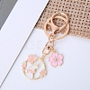 Alloy Enamel Pendants Keychain KEYC-PW0002-102B-2