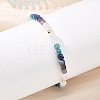 Natiral Mixed Gemstone & Electroplate Non-magnetic Synthetic Hematite Beads Stretch Bracelets for Women BJEW-JB14066-1
