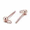 925 Sterling Silver Ear Stud Findings STER-K167-042A-RG-2