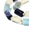 Natural Sodalite & Flower Amazonite & Lemon Quartz Beads Strands G-Q614-01A-01-4