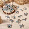 26Pcs 26 Styles Alloy Letter Pendants with Resin Imitation Synthetic Turquoise FIND-TA0003-70-6