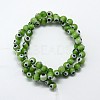 Handmade Evil Eye Lampwork Round Bead Strands LAMP-L055-6mm-11-2