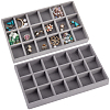 18 Grids Rectangle Wood Covered with Velvet Jewelry Trinket Display Trays AJEW-WH20054-062H-02-7