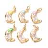 Brass Pave Clear Cubic Zirconia with Enamel Charms CU-K002-47G-M-1