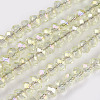 Electroplate Glass Beads Strands EGLA-J025-F24-1