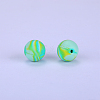 Printed Round Silicone Focal Beads LS-SI-JX0056A-66-1
