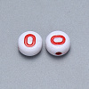 Craft Acrylic Horizontal Hole Letter Beads SACR-S201-11O-2