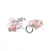 Faceted Transparent Glass Charms GLAA-T024-06K-3