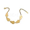 304 Stainless Steel Spiral Link Chain Bracelets for Women WG2B4F1-01-2