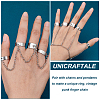 10Pcs 2 Size Stainless Steel Open Cuff Finger Ring Components STAS-UN0038-76-5