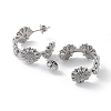 Non-Tarnish Sunflower 304 Stainless Steel Stud Earrings EJEW-P258-20P-2