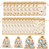 80Pcs 2 Styles Heart Printed Organza Bags OP-BBC0001-04B-1