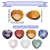 Beebeecraft 7Pcs 7 Styles Natural Gemstone Healing Heart Figurines G-BBC0001-49-2