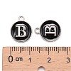 Platinum Plated Alloy Charms LS-ENAM-S118-02B-P-3