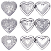 12Pcs 3 Styles 316 Stainless Steel Locket Pendants STAS-SC0007-55-1