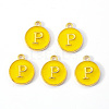 Golden Plated Alloy Enamel Charms ENAM-S118-09P-1