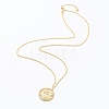 Brass Micro Pave Clear Cubic Zirconia Pendant Necklaces NJEW-J059-01T-2