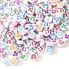 White Opaque Acrylic Beads MACR-YW0001-20-3