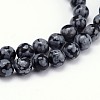Natural Snowflake Obsidian Round Bead Strands G-J303-09-10mm-3