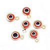 Handmade Evil Eye Lampwork Charms KK-F764-13G-02-2