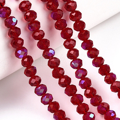 Electroplate Glass Beads Strands X1-EGLA-A034-T4mm-L20-1