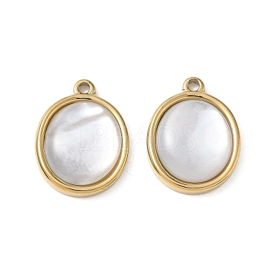 Natural Freshwater Shell Pendants SA-CBA11D7-10A-G-1