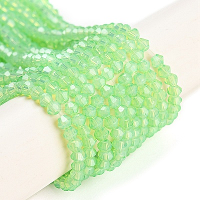Baking Paint Transparent Glass Beads Strands DGLA-F029-J2mm-01-1