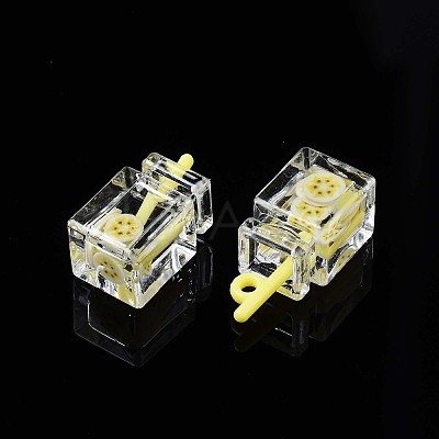 Imitation Drink Resin Pendants CRES-S359-32P-1