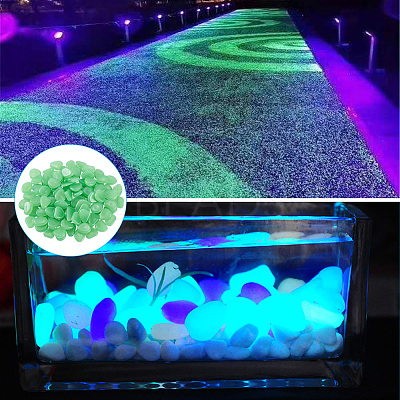 1 Set Resin Luminous Glow in the Dark Pebbles Stone DJEW-CN0001-40D-1