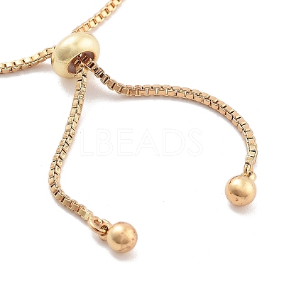 Brass Pave Clear Cubic Zirconia Horse Eye Box Chain Slider Bracelets BJEW-YWC0002-06A-G-1