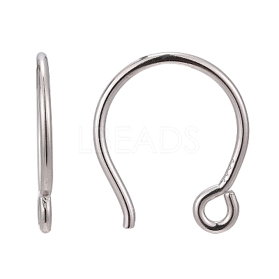 Anti-Tarnish Rhodium Plated Sterling Silver Earring Hooks X-STER-N0001-028-1